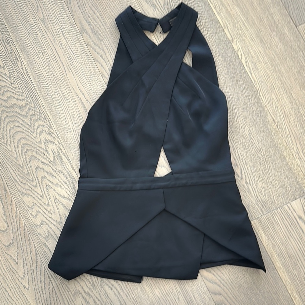 BCBGMaxAzria Black Halter Top